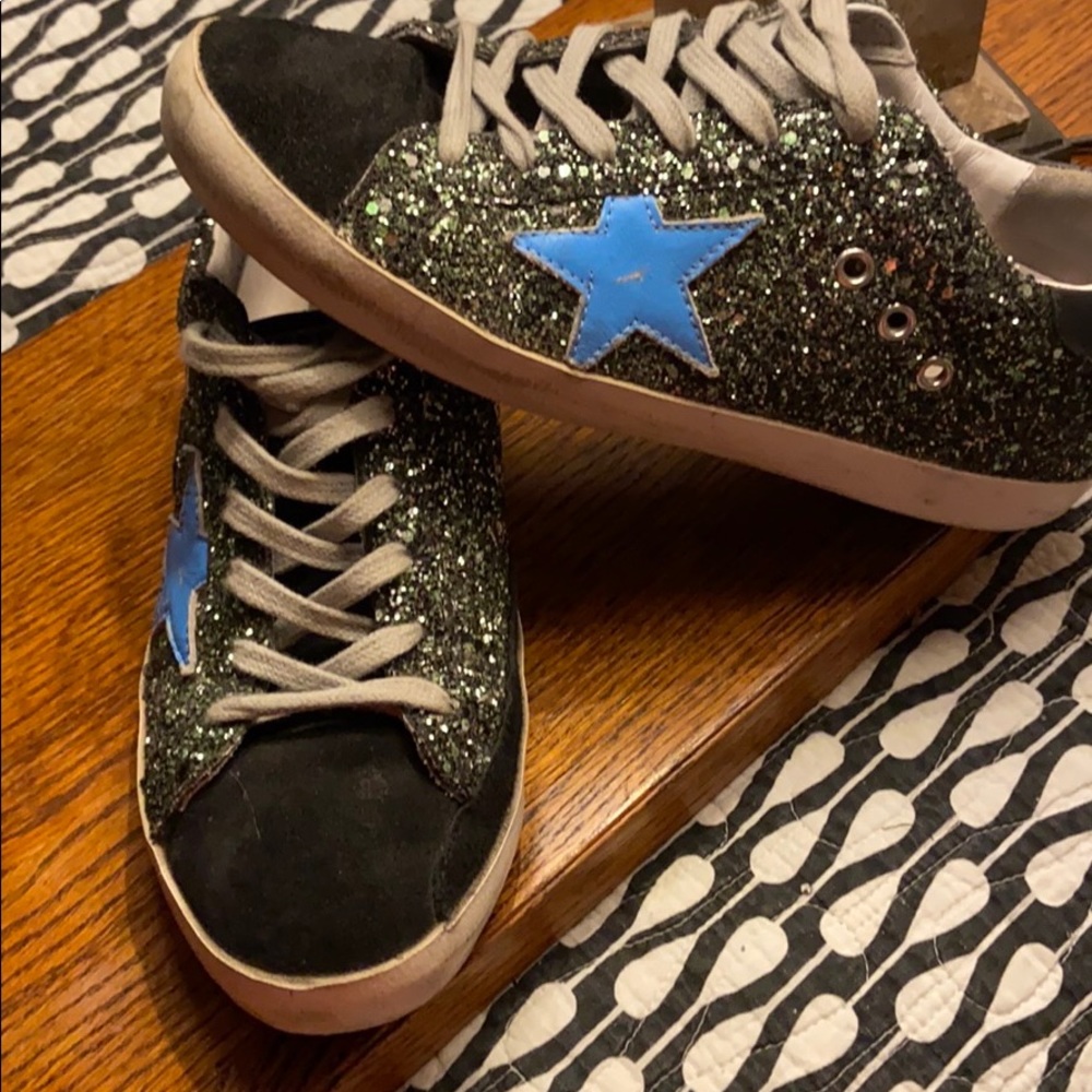Golden Goose Glitter Green